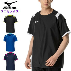 ミズノ メンズ 半袖ピステシャツ (レディース 男女兼用 ユニセックス バレーボール 練習着 トレーニング チーム 部活 練習 吸汗 速乾 mizuno) V2MEB530