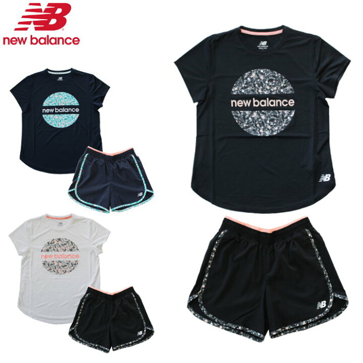 楽天市場 あす楽対応 ニューバランス New Balance レディース ランニングセット 半袖 Tシャツ ランニングパンツ ランパン ショーツ ジョギング ランニング セットアップ 運動 スポーツウェア トレーニングウェア Awt1106y Aws1111y ファンスポーツ