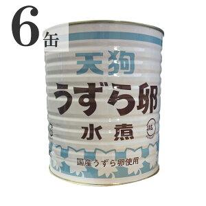 天狗缶詰 国産 うずら卵 水煮 1620g(200〜240個) 1号缶×6缶 送料無料