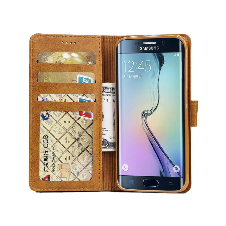 楽天市場 スマホケース Galaxy S6 Edge 手帳型スマホケース かわいいgalaxy S6 シンプルgalaxy S6 レザー皮 革 カード入れgalaxy S6 手帳型スマホケースケース 二つ折り 磁石 Samsung Galaxy S6 Sc 05gケースgalaxy S6 Edge Sc 04g スマホケース 財布付き Funclover