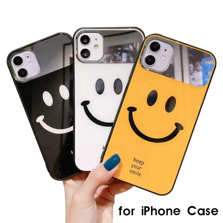 楽天市場 ニコちゃん アイフォン Iphone 12 11 13 Mini Pro Pro Max プロマックス 当日発送可 スマホ ケース Iphone 13 Pro カバー 強化ガラス ミラー かわいい おしゃれ カジュアル スマイル スマイリー Iphone 12 Pro カバー 韓国