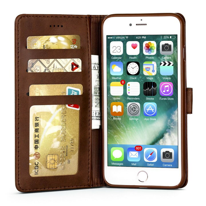 楽天市場 スマホケース Iphone6ケース Iphone6sケース 手帳型スマホケース Iphone6s Plusケース 財布型 Iphone6 Plusケース マグネット開閉式 Iphone6s Plus カード入れ アイフォン6ケース 耐衝撃 アイフォン6プラスケース アイフォン保護 スマホ Funclover