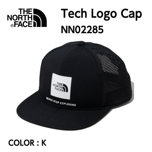 Tech 中古 Logo Cap テックロゴキャップ ユニセックス K 価格 交渉 送料無料 速乾 ブラック ストレッチキャップ NN02285 軽量