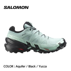 【国内正規品】【SALOMON サロモン】SPEEDCROSS 6 GORE-TEX W Aquifer / Black / Yucca ウィメンズ シューズ グリップ力 フィット感 軽量 トレラン トレイルランニング L41743500