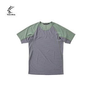 yTeton Bros. eB[guXzELV1000 S/S TEE (Men) Gx[V1000V[gX[u eB[ Y Gray×Green O[×O[ TVc  OX[u Dry Action H Xgb`