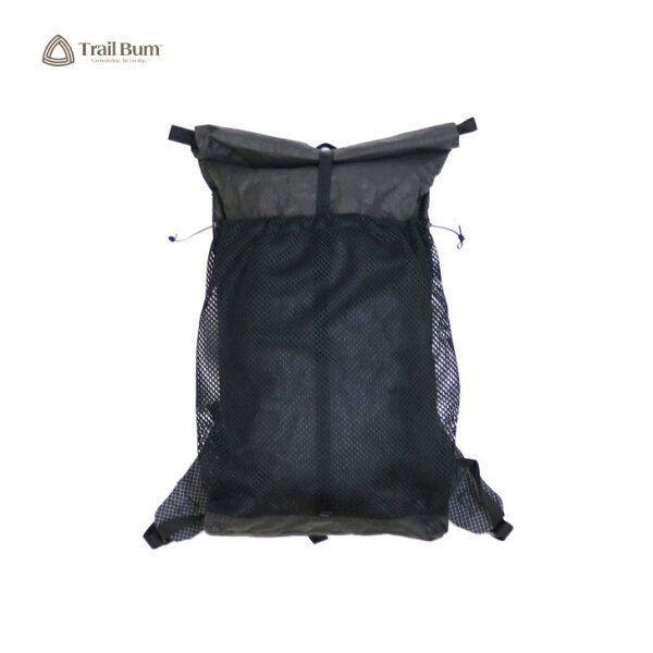 【TRAIL BUM トレイルバム】BIG TURTLE ULTRA 200X ビッグタートル ウルトラ 200エックス BLACK MAGIC ブラックマジック バックパック 13-19L ロールトップ仕様 ウルトラ200X 耐摩耗性 耐衝撃性 トレッキング 日帰り登山 ライトハイキング UL デイリーユース アウトドア