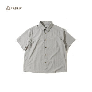 �yTrail Bum �g���C���o���zHERRERO S/S SHIRT �G���[�� �V���[�g�X���[�u �V���c MIST �V���c ���� 100%���T�C�N���h�|���G�X�e�� �y�� �W�b�v�J�|�P�b�g UL �^�E�����[�X �A�E�g�h�A