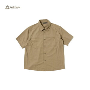 �yTrail Bum �g���C���o���zHERRERO S/S SHIRT �G���[�� �V���[�g�X���[�u �V���c LIGHT KHAKI �V���c ���� 100%���T�C�N���h�|���G�X�e�� �y�� �W�b�v�J�|�P�b�g UL �^�E�����[�X �A�E�g�h�A