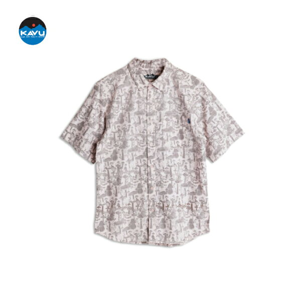 【KAVU カブー】Topspot トップスポット  I Am Fungi Lサイズ シャツ ショートスリーブ 半袖 コットン製 タウンユース アウトドア 19811373 国内正規品