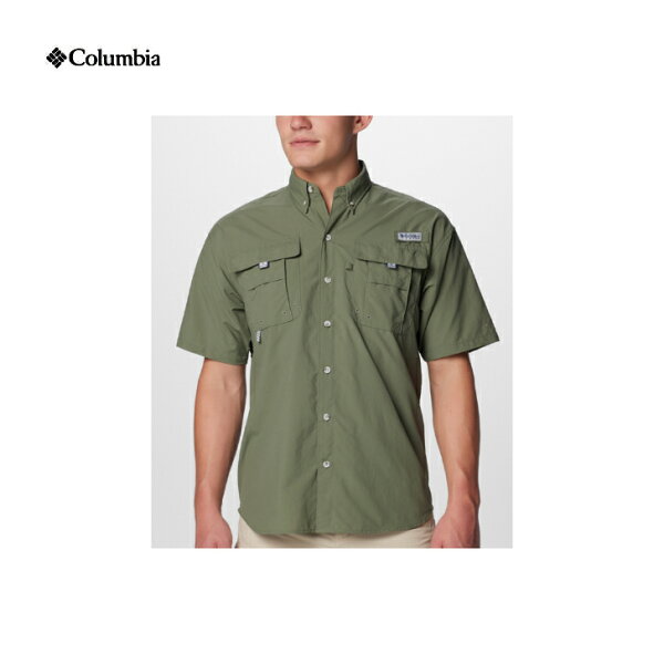 【Columbia コロンビア】Bahama™ II S/S Shirtバハマ II ショートスリーブシャツ 317 Cypress フィッシングシャツ ショートスリーブ 半袖 オムニシェイド UPF50 速乾性 背面ベンチレーション フィッシング キャンプ タウンユース 旅行 アウトドア FM7047 国内正規品
