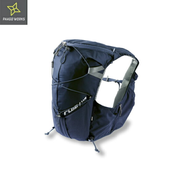 【PAAGO WORKS パーゴワークス】RUSH 11R Alpine Blue ベスト 高重心設計 レース用 11.5L トレラン ウルトラトレイルラン アウトドア