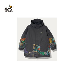�ygo slow caravan �S�[�X���[�L�����o���z�E�F�U�[�N���X�p�l���h�J�t�B�[���h�R�[�g (MENS/WOMENS) �u���b�N �W���P�b�g �t�B�[���h�R�[�g �I�[�o�[�R�[�g �E�F�U�[�N���X���n ������ �ϋv�� �y
