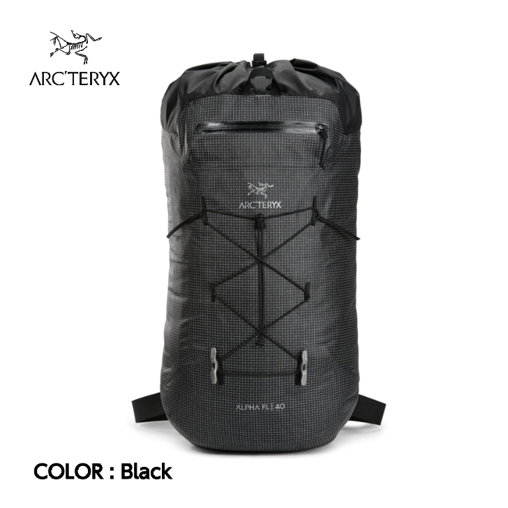 アルファ FL 40 バックパック メンズ Black REGサイズ バックパック 防水性 耐候性 耐久性 超軽量 アルパイン ロッククライミング アイスクライミング アウトドア 国内正規品