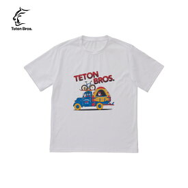 【Teton Bros. ティートンブロス】TB Pickup Tee (Men) ティービーピックアップティー メンズ White Tシャツ ショートスリーブ 半袖 ポリエステル 吸汗速乾性 抗ピリング性 耐久性 ストレッチ性 抗菌防臭加工 UPF30 山行 トレッキング アウトドア TB241-81