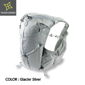 【PAAGO WORKS パーゴワークス】RUSH 11R Glacier Silver ベスト 高重心設計 レース用 11.5L トレラン ウルトラトレイルラン アウトドア