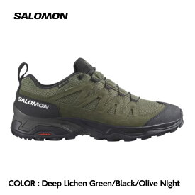 【SALOMON サロモン】X WARD LEATHER GORE-TEX エックスワードレザー ゴアテックス メンズ Deep Lichen Green / Black / Olive Night トレイルシューズ ゴアテックス 防水 快適性 耐久性 トレッキング ハイキング トレイルランニング アウトドア 国内正規品 10%OFF