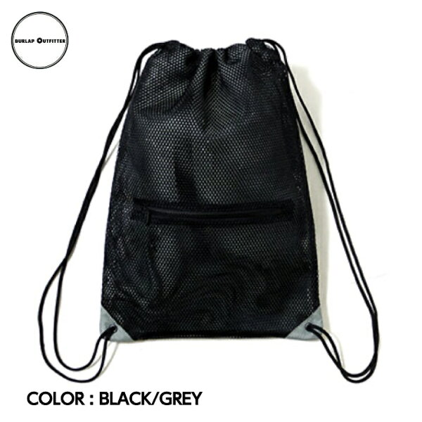 【BURLAP OUTFITTER バーラップアウトフィッター】REVERSIBLE KNAP-TOTE BLACK/GREY ワンサイズ ナップサック トートバッグ リバーシブルバッグ 夏用 デイリーユース タウンユース アウトドア 国内正規品