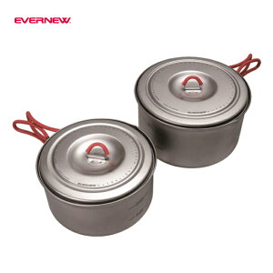 �yEVERNEW �G�o�j���[�zTi U.L. Pot 900 + 1300 �N�b�J�[�Z�b�g 900ml 1,300ml ���^ ���`�^���� ����0.3mm ���M���� ���{�� �g���b�L���O �L�����v �A�E�g�h�A ECA536
