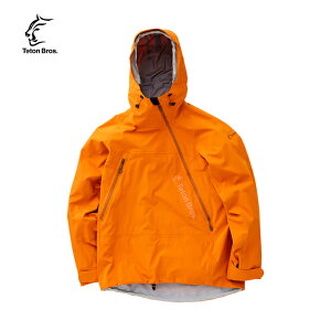【Teton Bros. ティートンブロス】Tsurugi Jacket (Unisex) ツルギジャケット Orange ジャケット Tasma 防水透湿 耐久性 伸縮性 軽量 ヘルメット着用可能フード 山行 トレッキング アイスクライミング ウ