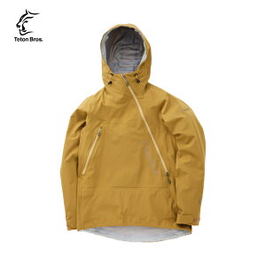 【Teton Bros. ティートンブロス】Tsurugi Jacket (Unisex) ツルギジャケット Ocher ジャケット 防水透湿 耐久性 伸縮性 軽量 ヘルメット着用可能フード 山行 トレッキング クライミング アイスクライミ