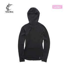 【Teton Bros. ティートンブロス】WS MOB Wool Hoody (Women) モブウールフーディー ウィメンズ Black ベースレイヤー フーディー メリノウールニット 保温性 素早いクールダウン性 秋冬シーズン向け トレッキング アウトドア TB233-67 10%OFF