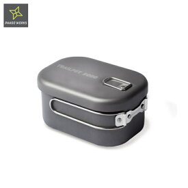 【PAAGO WORKS パーゴワークス】TRAILPOT S900 トレイルポットS900 クッカー ソロモデル 軽量 コンパクト アルミクッカー 角型 深底 満水900ml フライパン フタ メッシュバッグ付き 焚き火料理 ギアコンテナ キャンプ バイクパッキング アウトドア