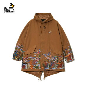 �ygo slow caravan �S�[�X���[�L�����o���z���C�g�L�����o�X�p�l���h�J���b�Y�R�[�g (MENS/WOMENS) �L������ ���b�Y�R�[�g �W���P�b�g �~���^���[ BIG�V���G�b�g �W�F���_�[���X �h�J �\�n��100�� �^