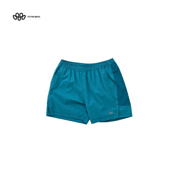 【TETON BROS. ティートンブロス】ELV1000 5.5in Hybrid Short MENS エレベーション1000 5.5インチハイブリッドショーツ Deep Teal ショートパンツ ショーツ サイドスリット 軽量 耐久性 背面ジッパーポケット マウンテンランニング トレラン アウトドア TB261-49