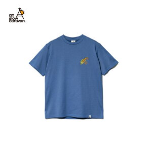 �ygo slow caravan �S�[�X���[�L�����o���zPIECLEX �Ƃ����낱���h�J TEE (MENS) �u���[ T�V���c ���� ��78�� PIECLEX22% �R�ی��� MADE IN JAPAN �^�E�����[�X �A�E�g�h�A 702681092002 369302