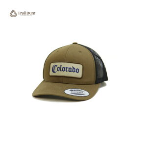 �yTRAIL BUM �g���C���o���zTRUCKER HAT �g���b�J�[�n�b�g COYOTE/BLACK �X�q ���b�V���L���b�v �T�C�Y���߉\ �n�C�N �����O�g���C�� ����g�� �A�E�g�h�A