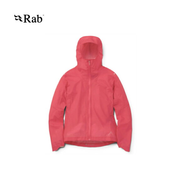 【Rab ラブ】Phantom Jacket Wmns ファントムジャケット ウィメンズ ハイビスカス  レインウェア 防水ジャケット レディース 軽量 約104g フェザーライト 収納性 透湿性 フード内ベンチレーション マウンテンランニング ハイク 登山 アウトドア 国内正規品