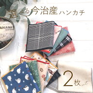 今治産タオル生地 ハンカチ 選べる2枚セット 日本製 綿100％ 10.5cm×20cm おしゃれ かわいい レディース…