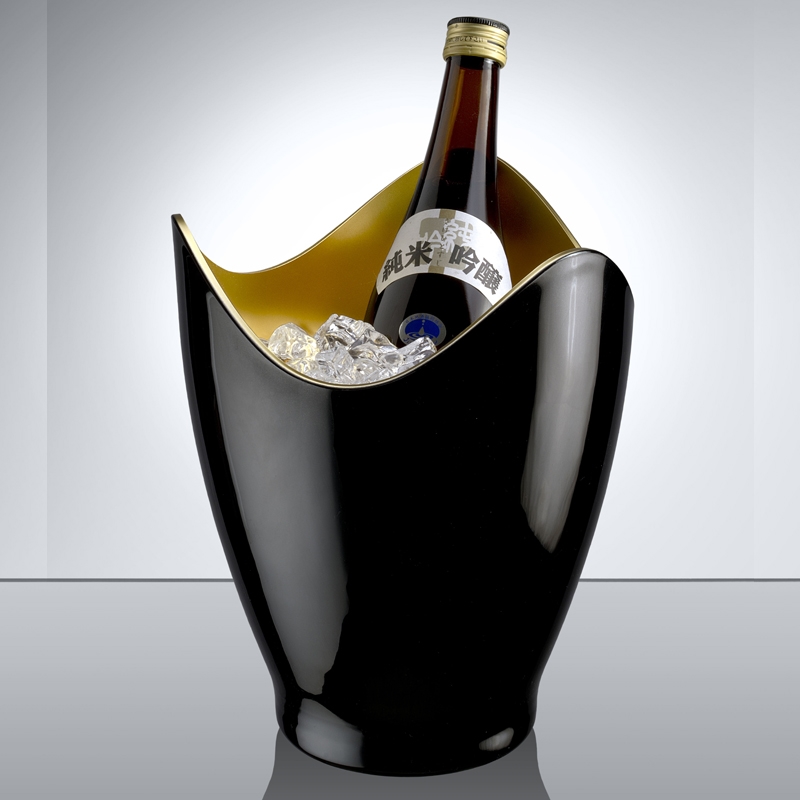 シックでゴージャスな華やかな人気のワインクーラー ワインクーラー シャンパンクーラー おしゃれ 数量限定 ブラック 黒 ゴールド 日本酒クーラー 超歓迎された 高級感 かっこいい ワイングッズ スタイリッシュ 1本用