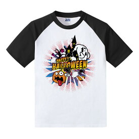 【ホッピングハロウィン】子供用　ハロウィンTシャツ パンプキン 衣装 イベント 仮装 コスプレ かぼちゃ ラグラン