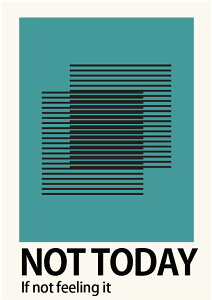 �唻�A�[�g�|�X�^�[ NOT TODAY �ł� ����͍�������Ȃ� �C���e���A ������p ���ۉ� �~�j�}�� Typography �C���e���A
