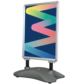 屋外看板 重し 一体型 キャスター付 両面 ポスター A1サイズ用 A型 スタンド 看板 店舗用 看板 アルミフレーム 送料無料