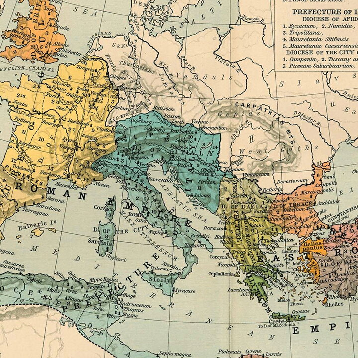 楽天市場】世界地図 ポスター【古代ローマ】大型 英語版 Roman map 
