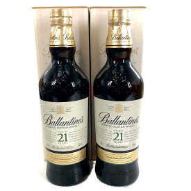 【中古】Ballantine's バランタイン 21年 ブレンデッドスコッチウイスキー 700ml 40% 箱付 2本【WI-590】