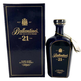 【中古】Ballantine's バランタイン 21年 陶器ボトル ブレンデッドスコッチウイスキー 700ml 43% 箱付【WI-613】
