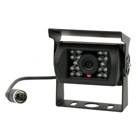 防水バックカメラ 赤外線LED18個 4ピンタイプ 大型車用 Sharp CCDレンズ 4PIN同軸 屋根付き 電源＆映像一体BK500PRO