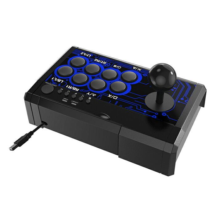 楽天市場 Dobe アーケードタイプコントローラー Ps4 Ps3 Switch Xbox Pc Android対応 Usb接続式 Turbo機能付 有線コントローラー Dobeaft7in1 ファンライフ楽天市場店
