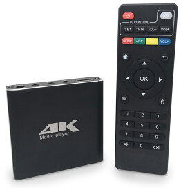 4Kメディアプレイヤー リモコン付属 マウス Blu-Ray形式対応 MicroSD USBメモリ・HDD コンパクト MP4K029