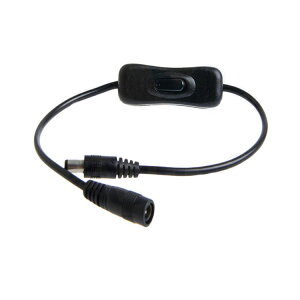 DC12V�C�����C���X�C�b�` 5.5mm×2.1mm�I�X-���X DC�W���b�N�R�l�N�^ DC�d���A�_�v�^ �I��/�I�t�{�^���t�� LED�X�g���b�v�R�[�h�p�X�C�b�` DCB5521SW