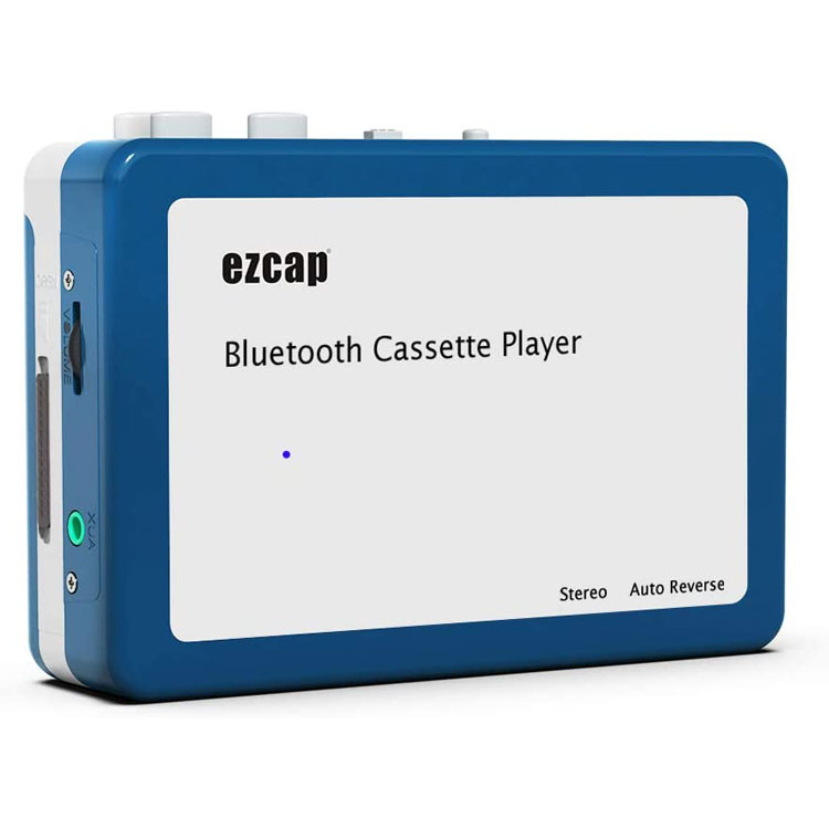 Bluetoothカセットプレーヤー 乾電池 USB給電両用 ポータブル音楽プレーヤー  ステレオ イヤホン付き 無線カセットプレーヤー EZCAP215