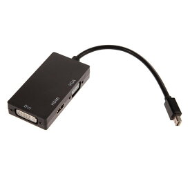 Mini Displayport to HDMI DVI VGA ケーブル Thunderbolt to HDMI 3-in-1変換アダプタケーブル MINI2DVI