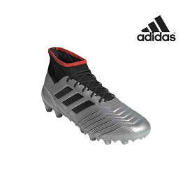 アディダス Adidas PREDATOR19.2HG/AG プレデター19.2HG/AG　EF8995/シルバー×ブラック×レッド　サッカースパイク　サッカーシューズ　メンズ　土・ロングパイル人工芝グラウンド対応