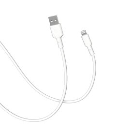 CellCube TSUNAGU mayu USB-A to Lightningケーブル（1.0m）【絡まないケーブル/柔らか/かわいい/パステルカラー/選べるカラーバリエーション/シリコン素材採用/MFI認証/iPhone/iPad対応/安心の日本ブランド】白　WH　ホワイト