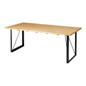 ダイニングテーブル 食卓 リビング 部屋 机 つくえ シンプル 木 木材 木製 バーチ 無垢材 幅150cm 4人掛け ナチュラル 北欧 ナグリ加工 すっきり おしゃれ 異素材MIX インダストリアル 150DINING