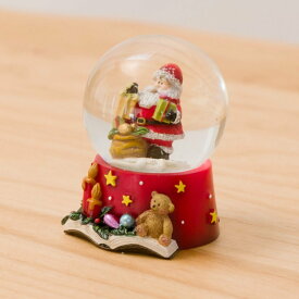【アウトレット】スノードーム サンタ 熊 かわいい 赤 Xmas クリスマス 雪 ガラス 雑貨 オブジェ 飾り プレゼント サンタスノード