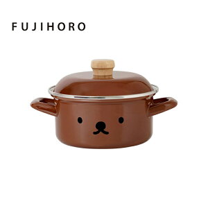 富士ホーロー ボリスフェイス キャセロール 15cm MFB-15W |ミッフィーフェイスシリーズ ハニーウェア HoneyWare 富士琺瑯 両手鍋 ギフト お祝い プレゼント 贈り物 |